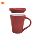 Fabrikverkauf schön aussehend 11oz rote Kaffeetasse mit Deckel